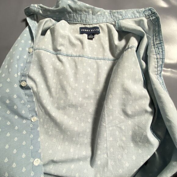 perry ellis Boys Kids Dress shirt Color Green Size 10 Button Down - Picture 4 of 8